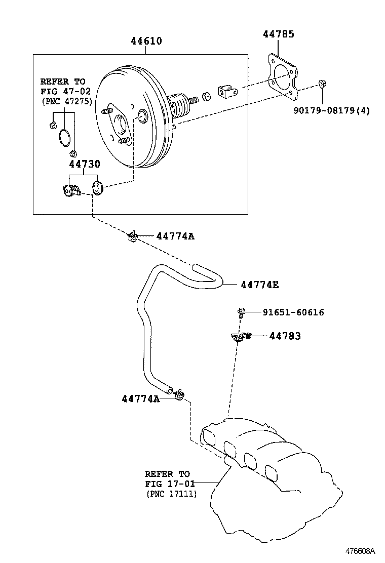  AVENSIS |  BRAKE BOOSTER VACUUM TUBE