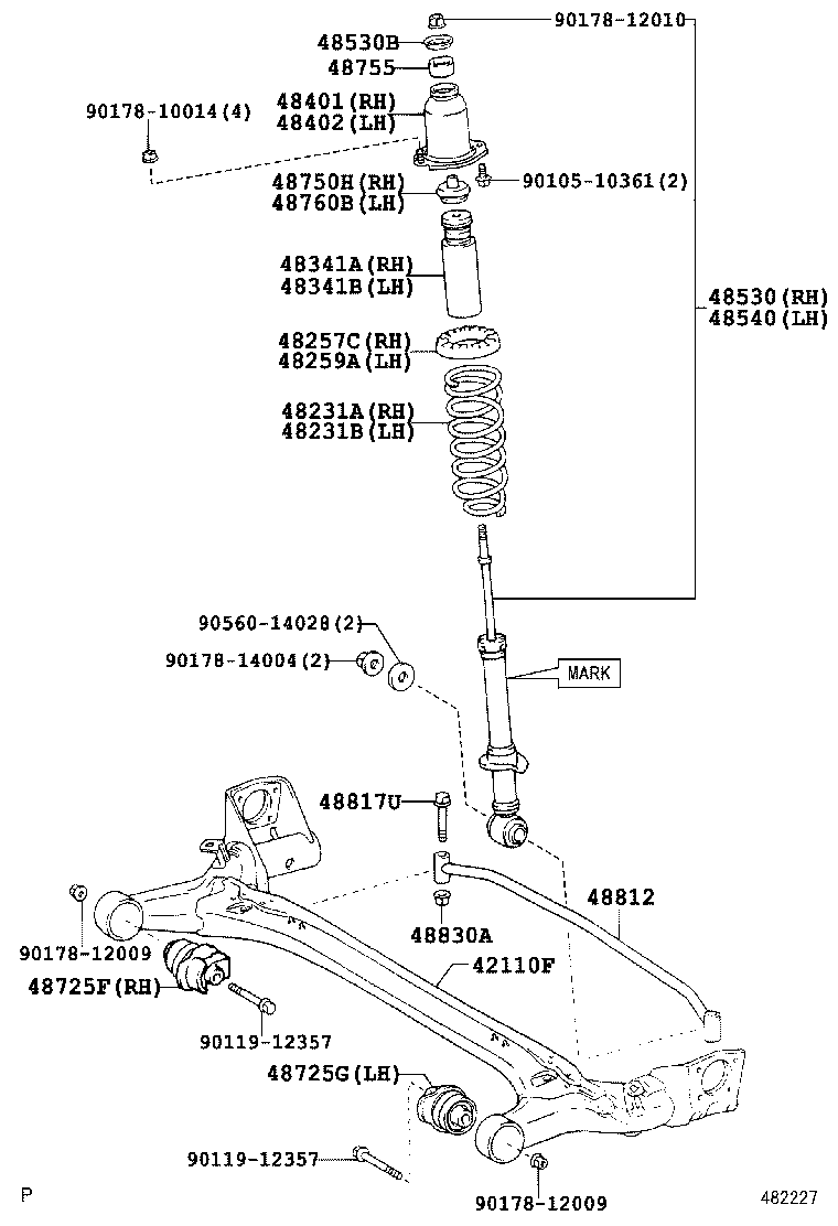  PRIUS CHINA |  REAR SPRING SHOCK ABSORBER