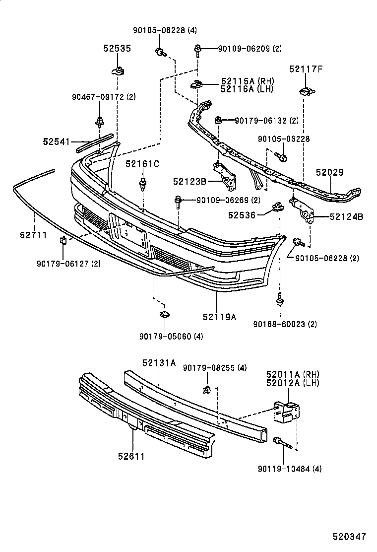  CROWN |  FRONT BUMPER BUMPER STAY