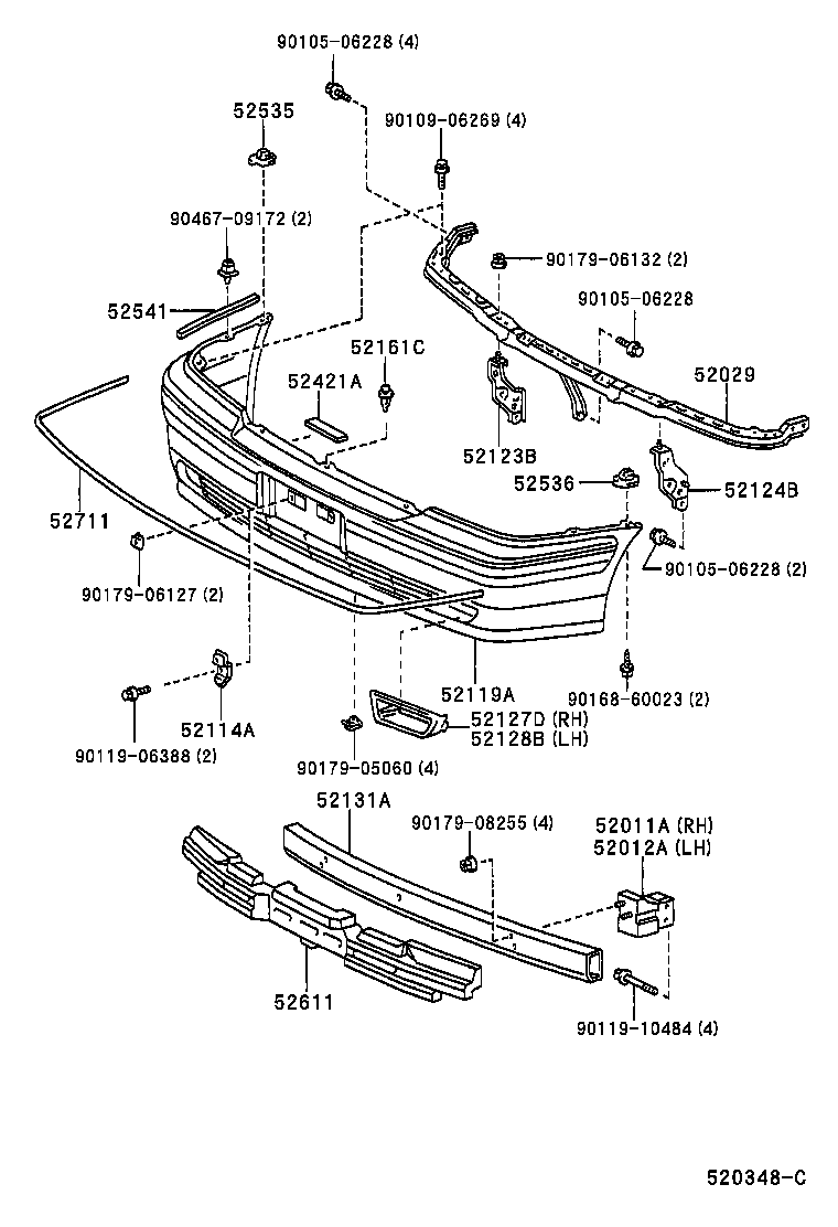  CROWN |  FRONT BUMPER BUMPER STAY