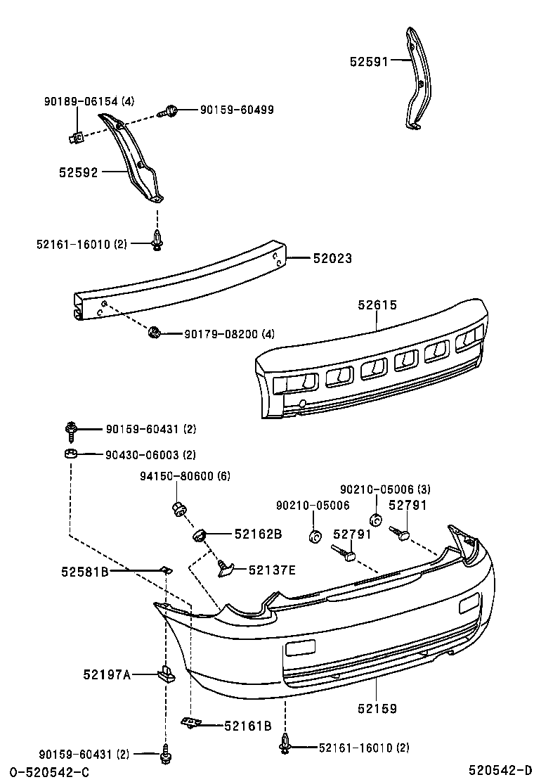  CELICA |  REAR BUMPER BUMPER STAY