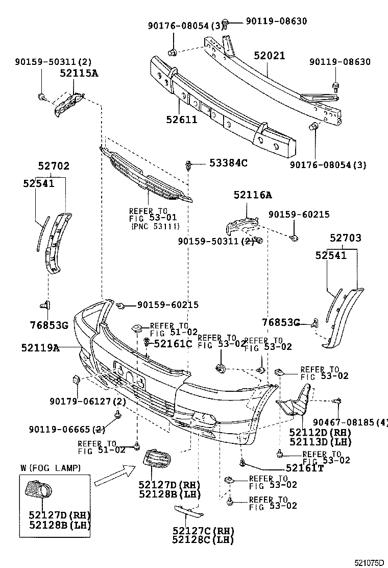  WISH |  FRONT BUMPER BUMPER STAY