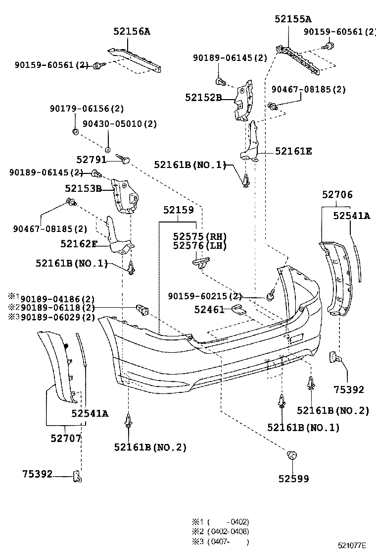  WISH |  REAR BUMPER BUMPER STAY