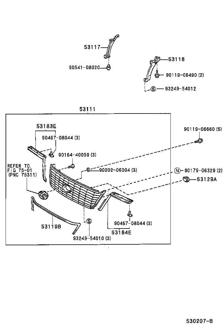  LS400 |  RADIATOR GRILLE