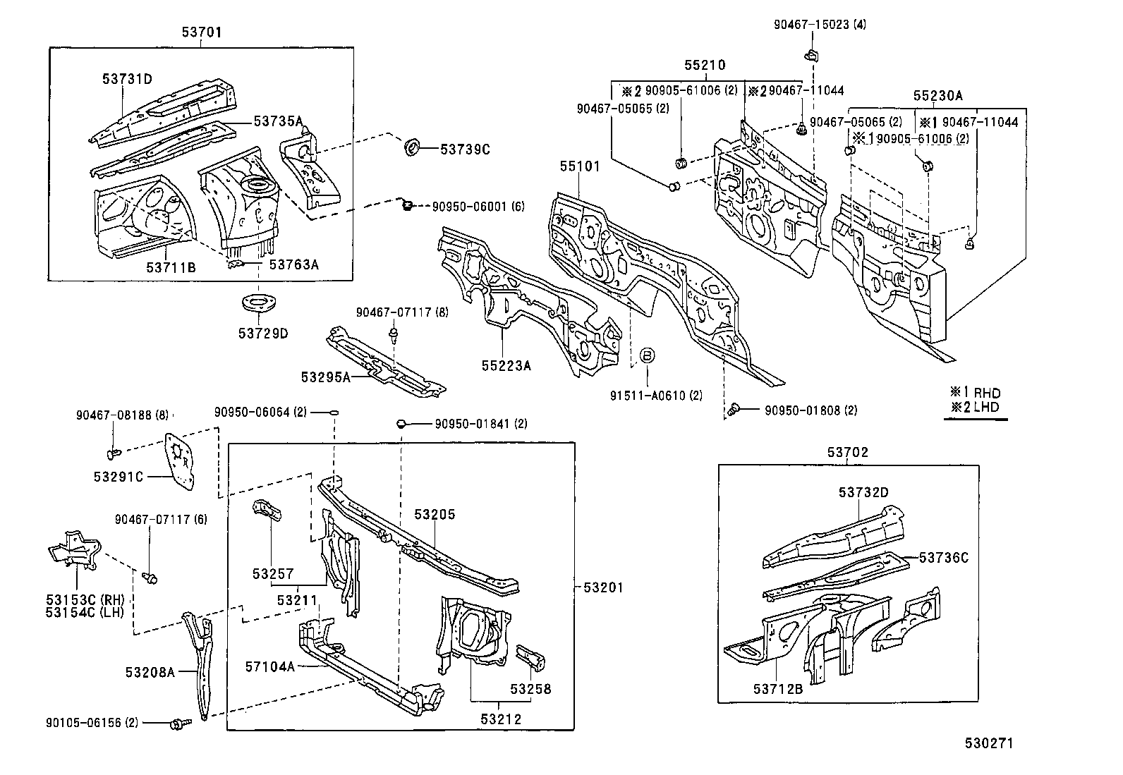  CROWN |  FRONT FENDER APRON DASH PANEL