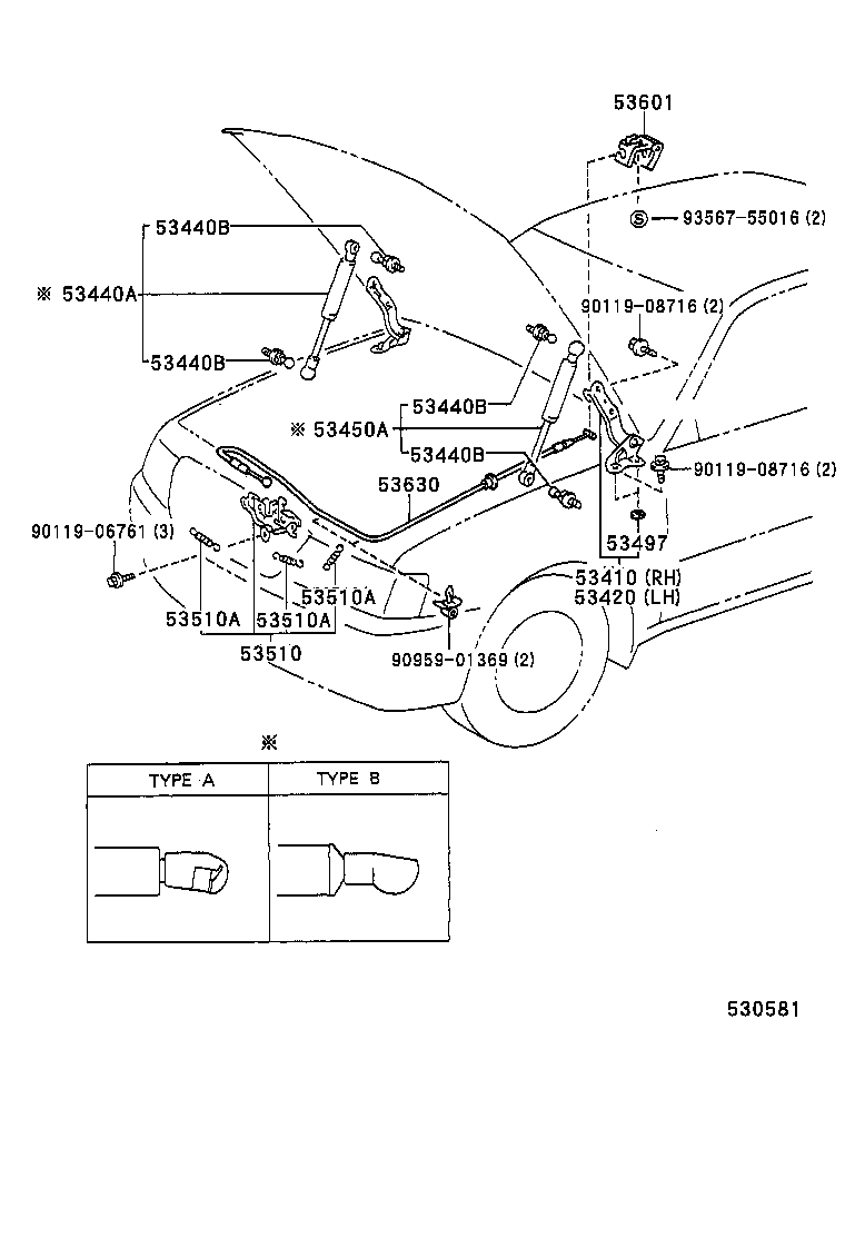  CROWN |  HOOD LOCK HINGE