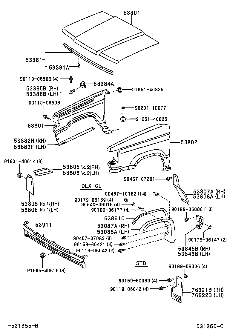  QUALIS |  HOOD FRONT FENDER