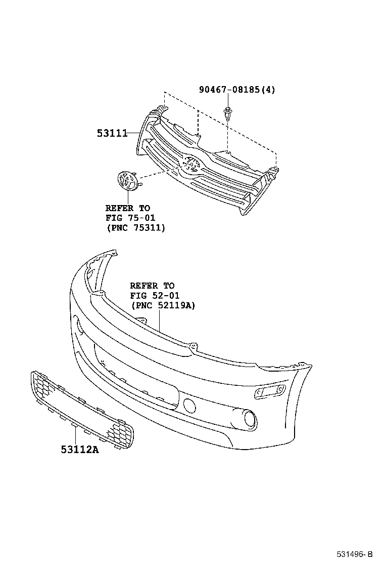  TOYOTA XA |  RADIATOR GRILLE