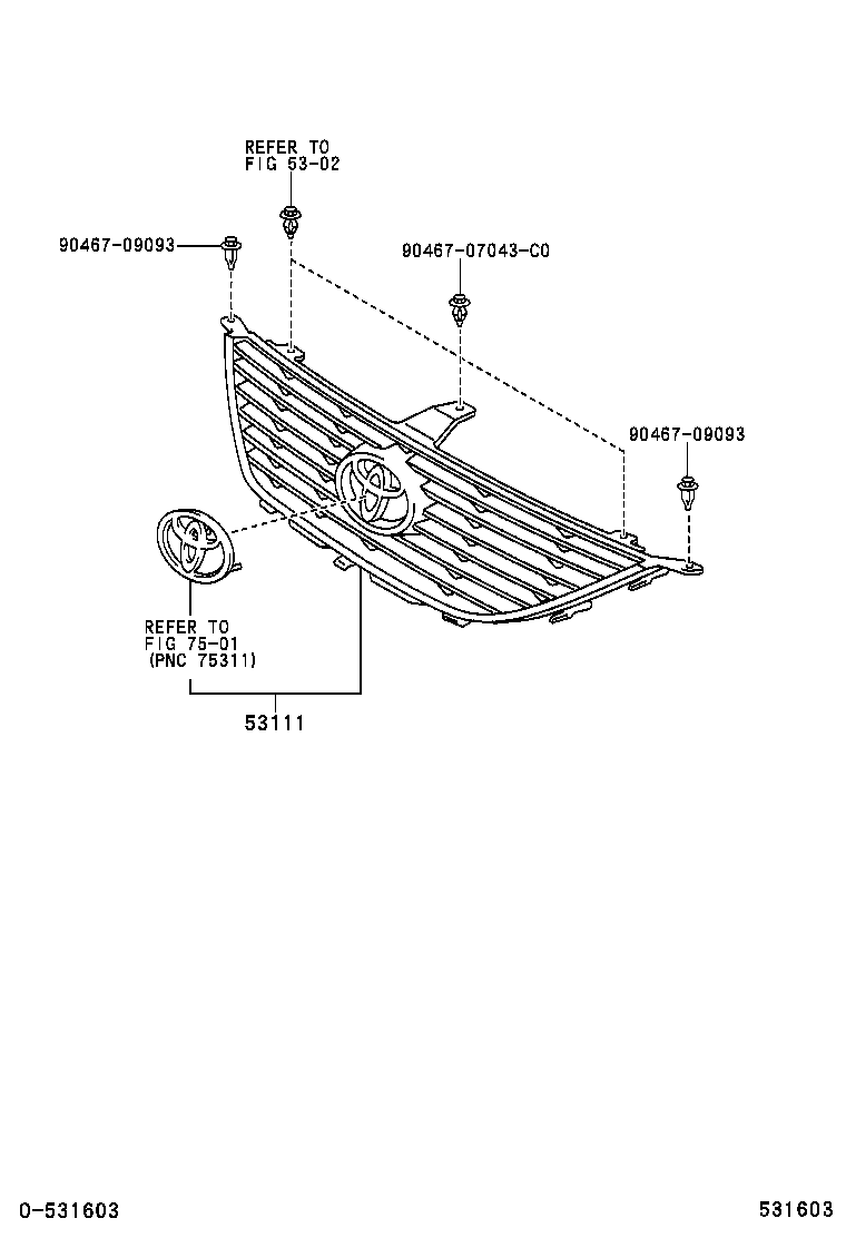  AVALON |  RADIATOR GRILLE