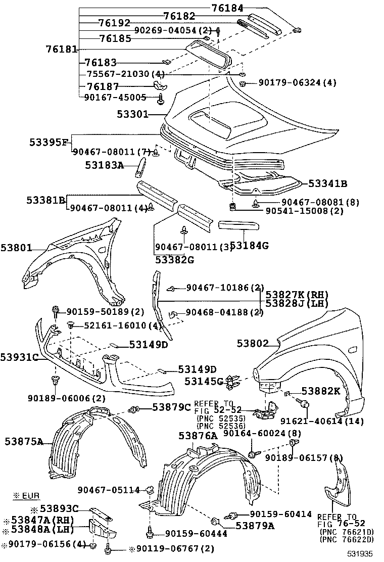  RAV4 |  HOOD FRONT FENDER