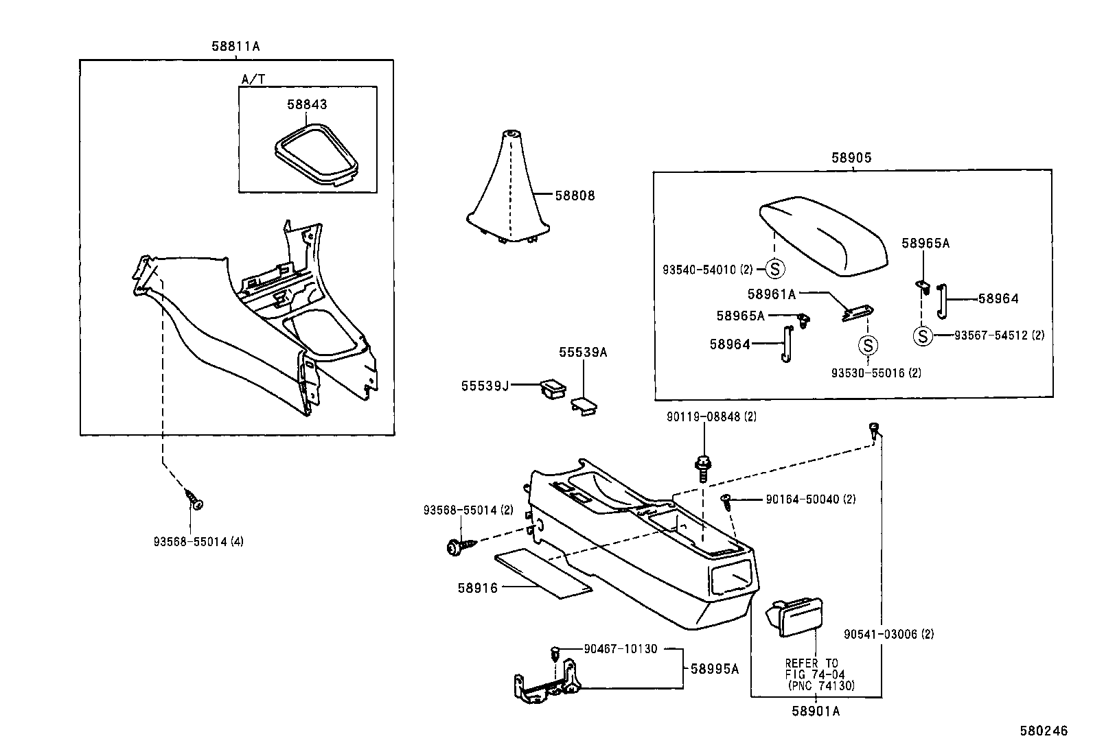  COROLLA |  CONSOLE BOX BRACKET