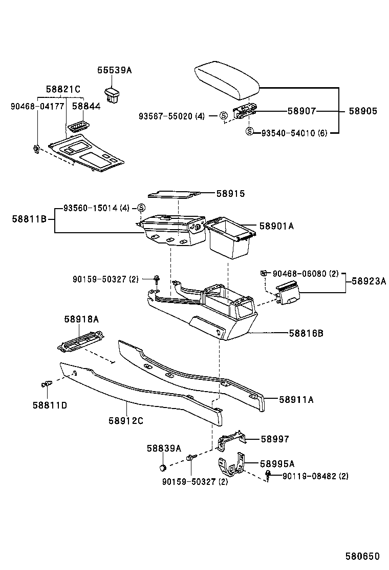  CROWN |  CONSOLE BOX BRACKET