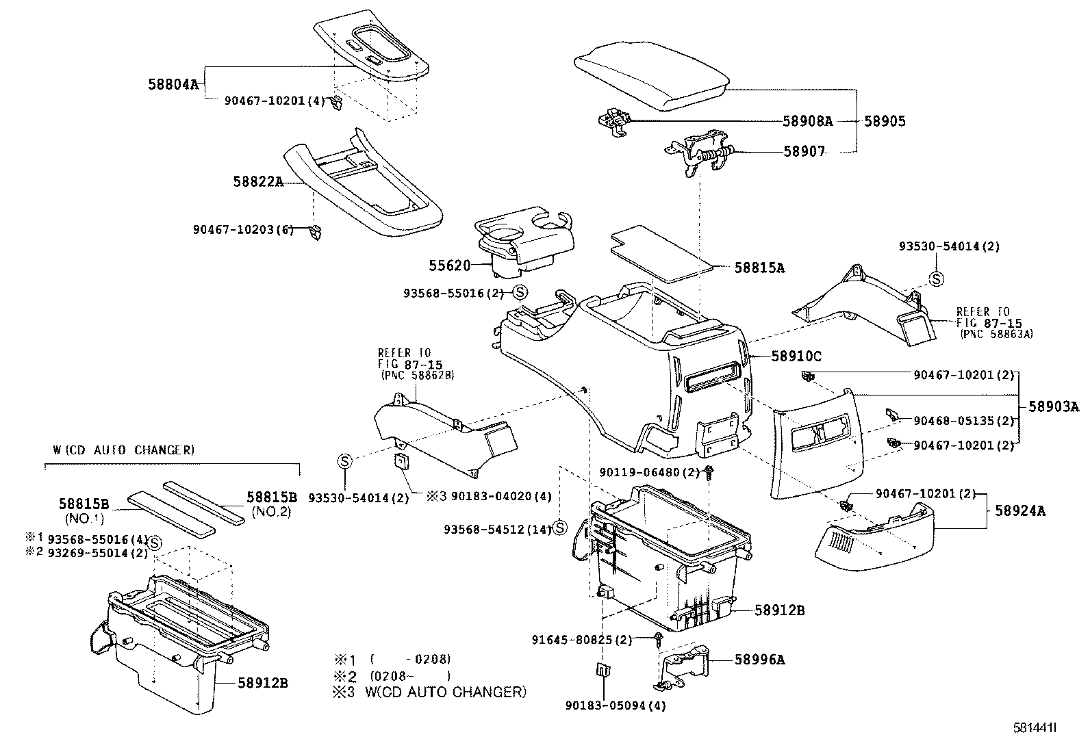  ES300 |  CONSOLE BOX BRACKET