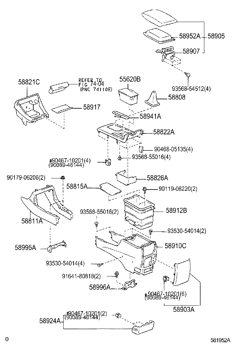  CAMRY |  CONSOLE BOX BRACKET