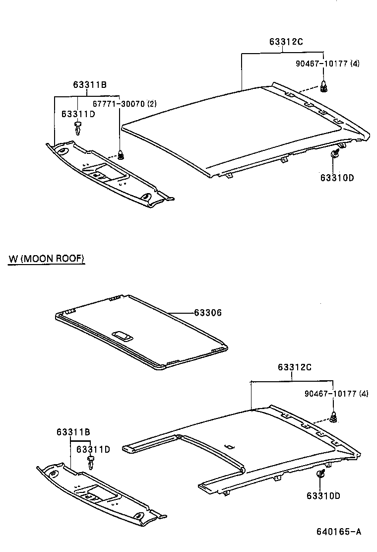  LS400 |  ROOF HEADLINING SILENCER PAD