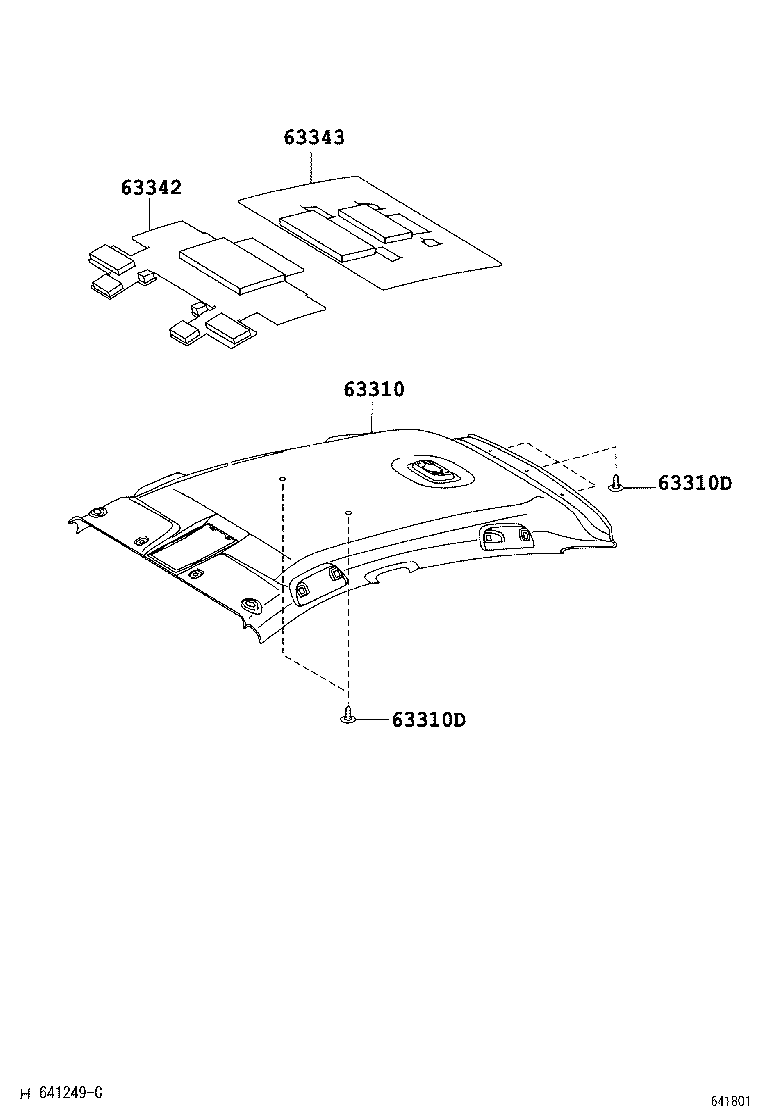  PRIUS CHINA |  ROOF HEADLINING SILENCER PAD