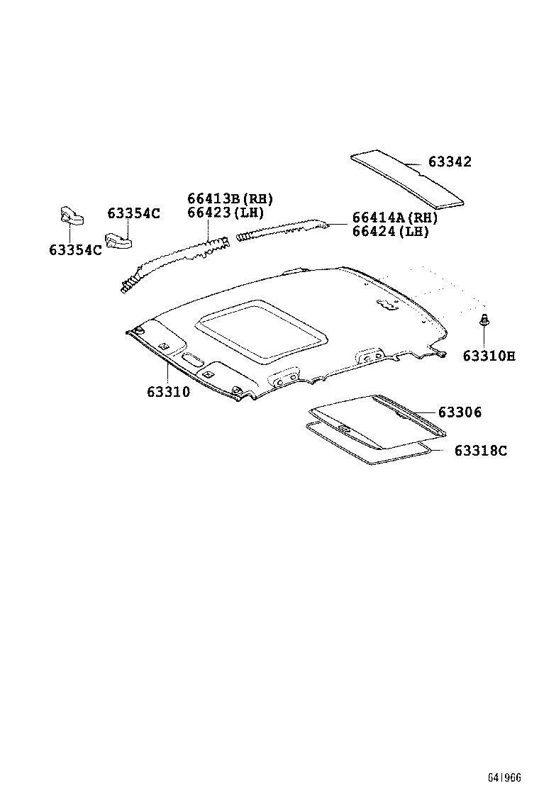  TOYOTA XA |  ROOF HEADLINING SILENCER PAD