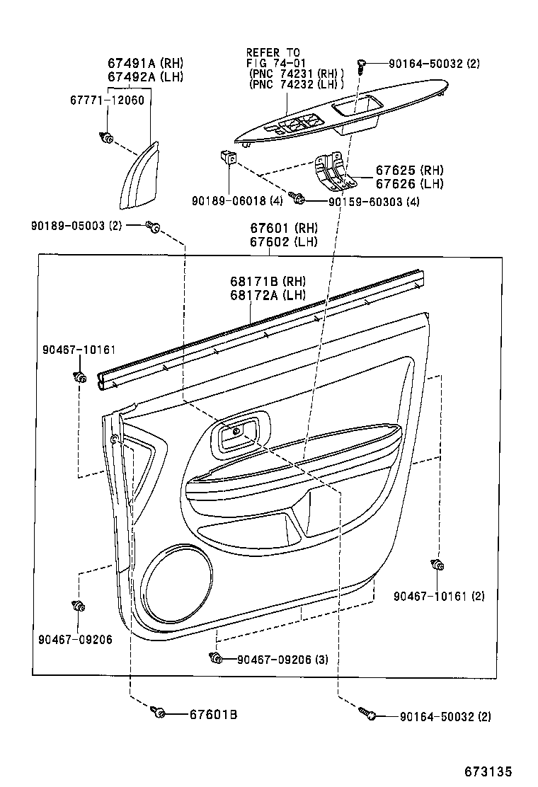  TOYOTA XA |  FRONT DOOR PANEL GLASS