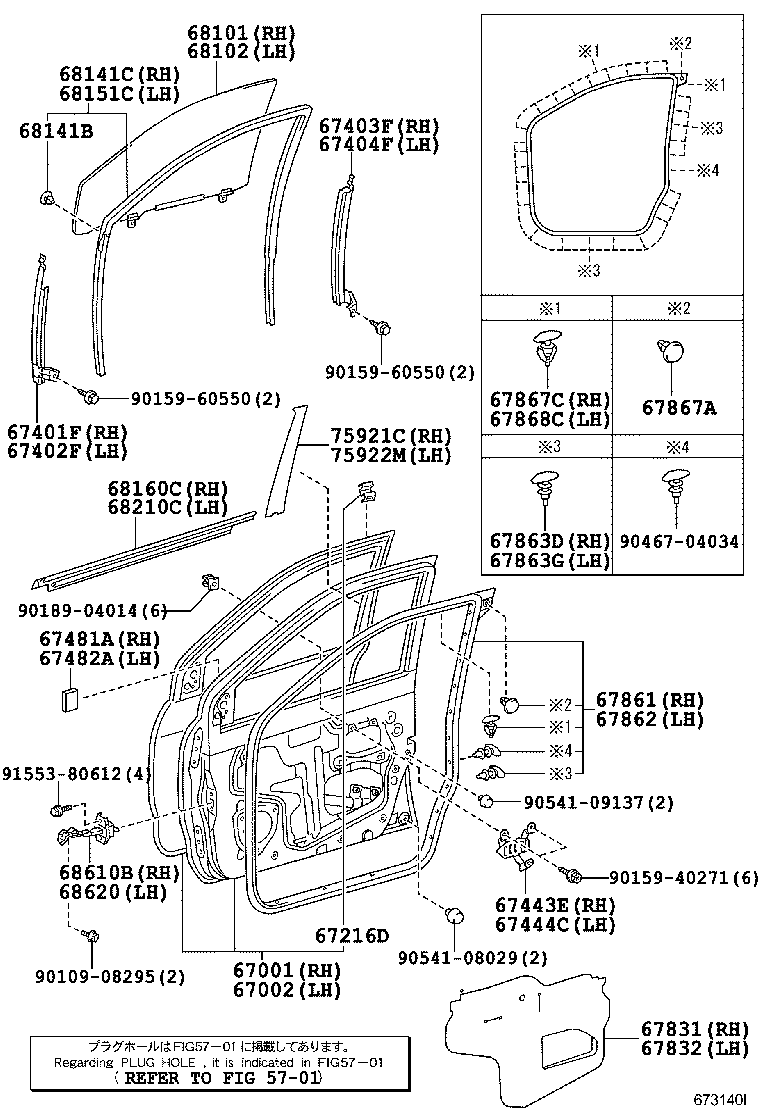  TOYOTA XA |  FRONT DOOR PANEL GLASS