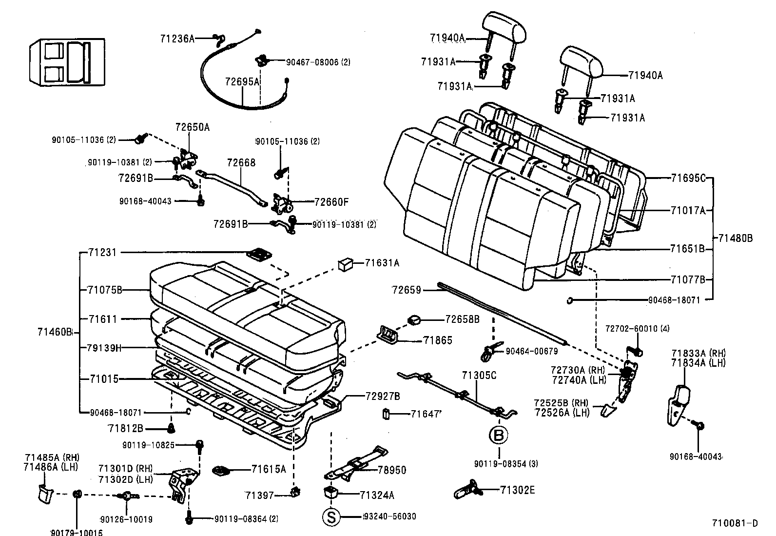  LAND CRUISER 90 |  SEAT SEAT TRACK