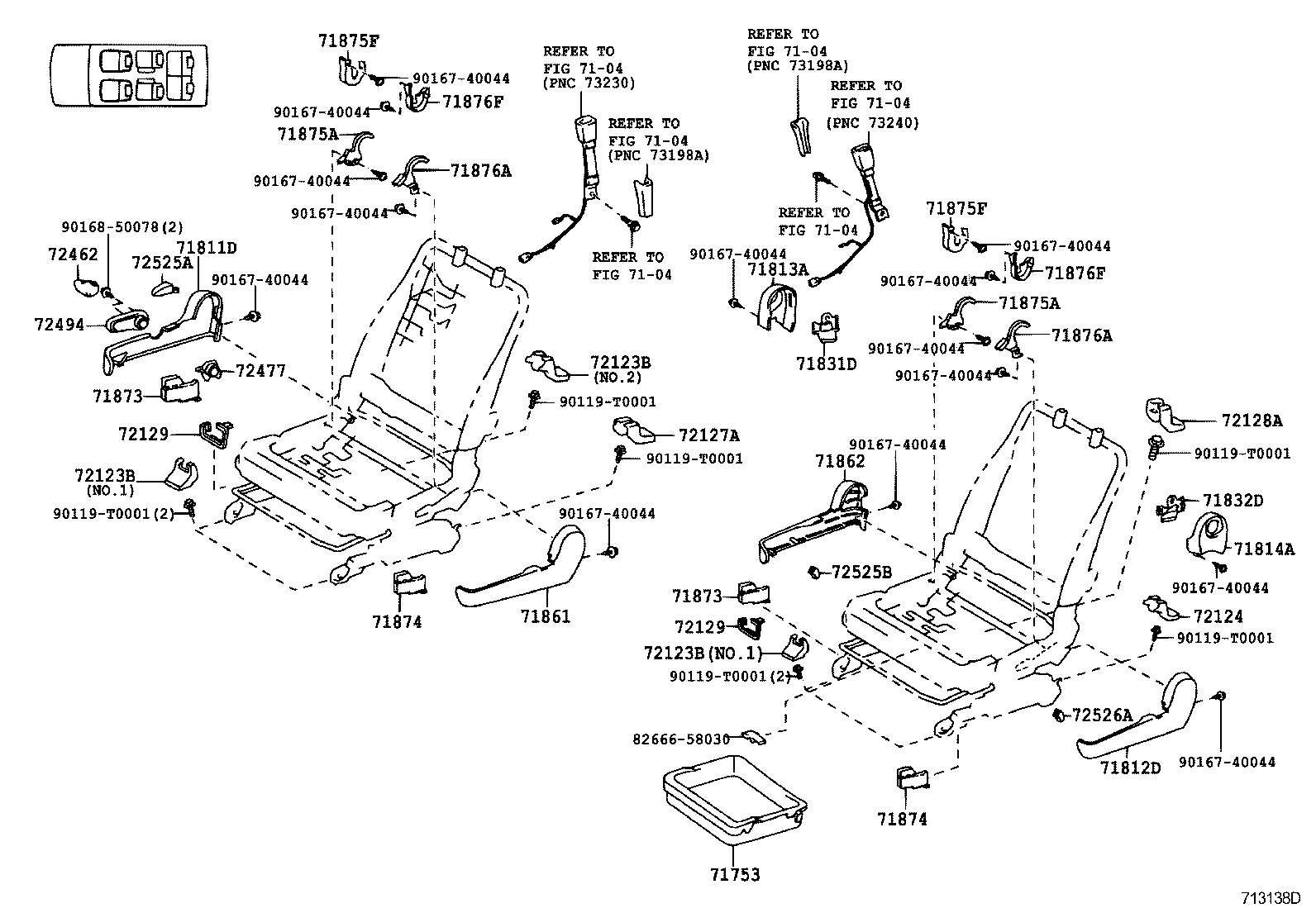  WISH |  FRONT SEAT SEAT TRACK