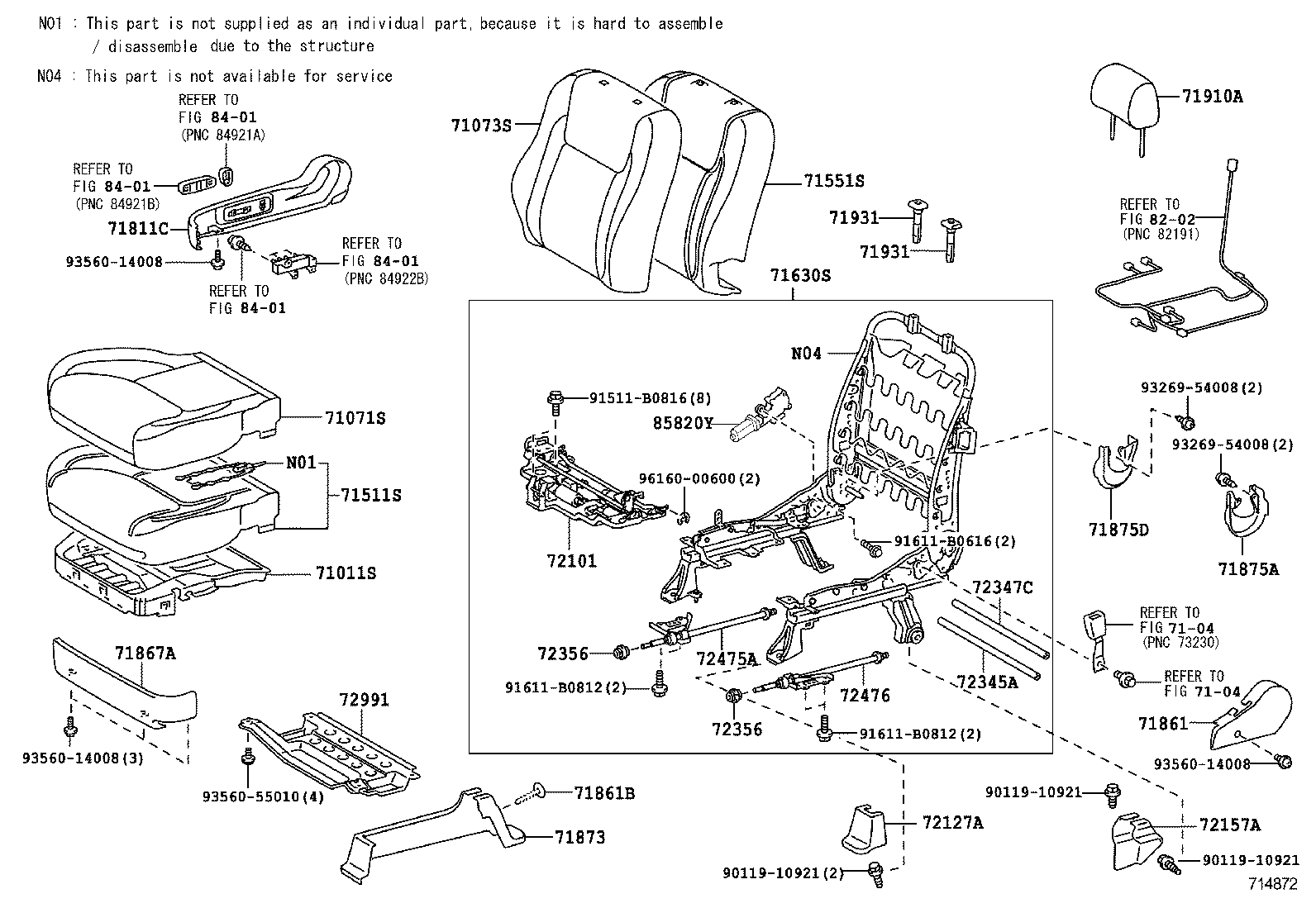  CAMRY |  FRONT SEAT SEAT TRACK