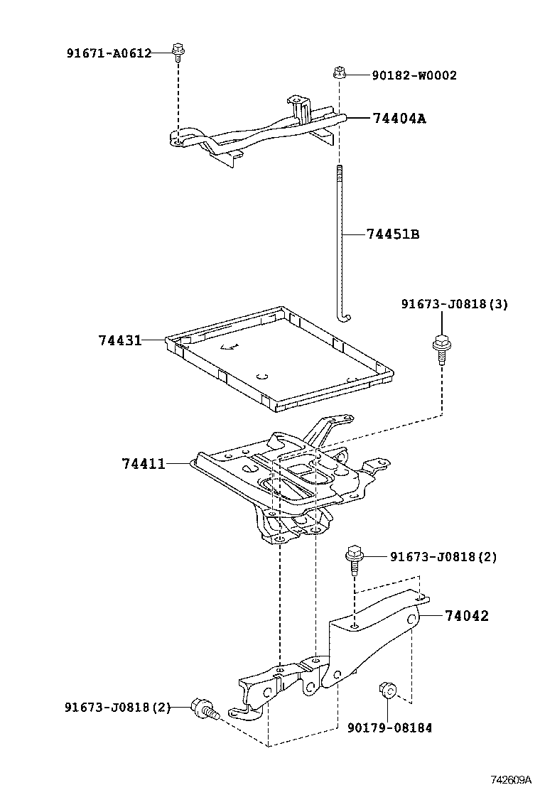  AVENSIS |  BATTERY CARRIER