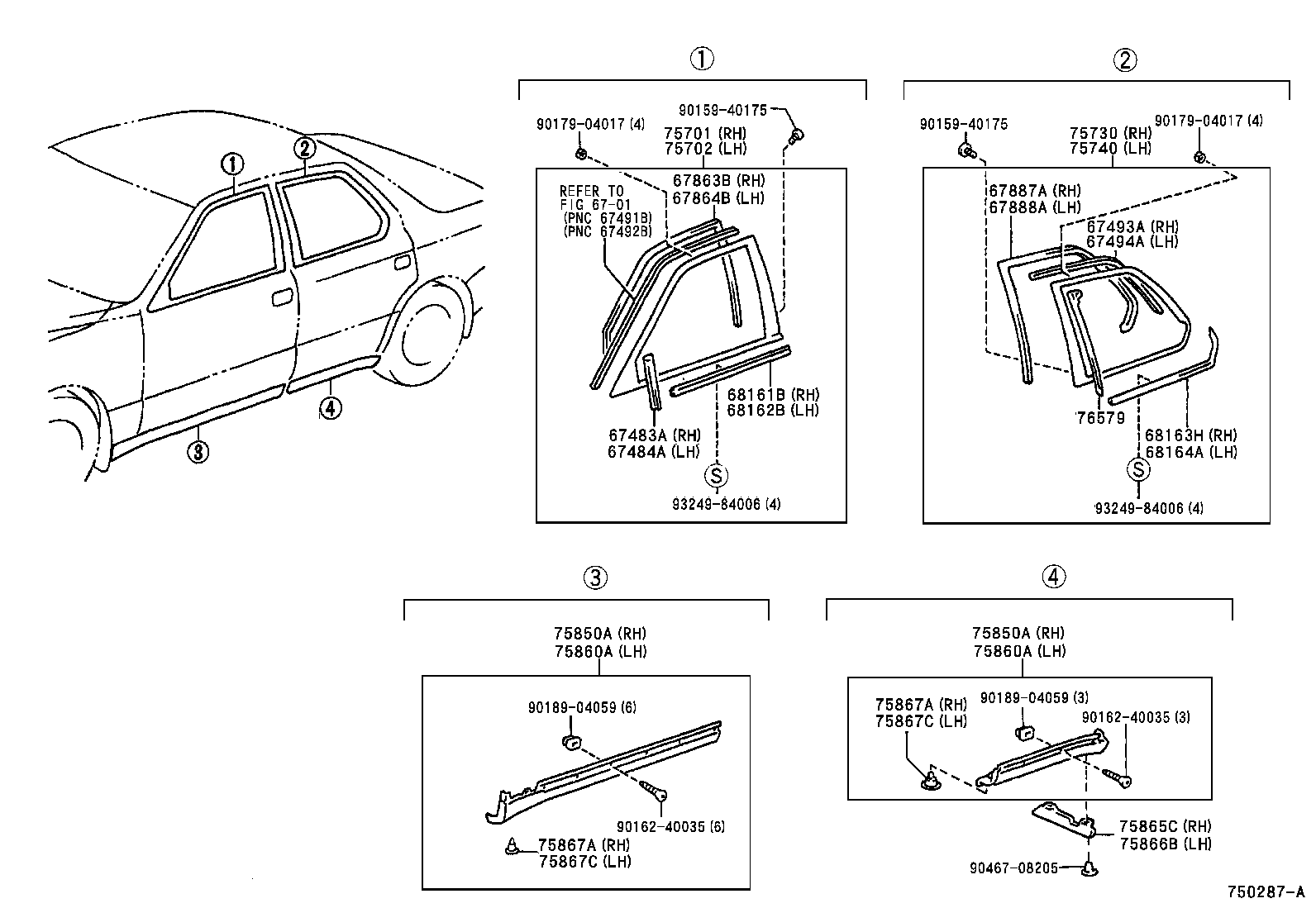  LS400 |  SIDE MOULDING