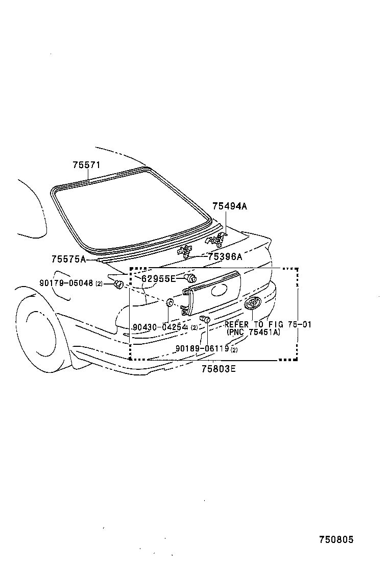  COROLLA |  REAR MOULDING