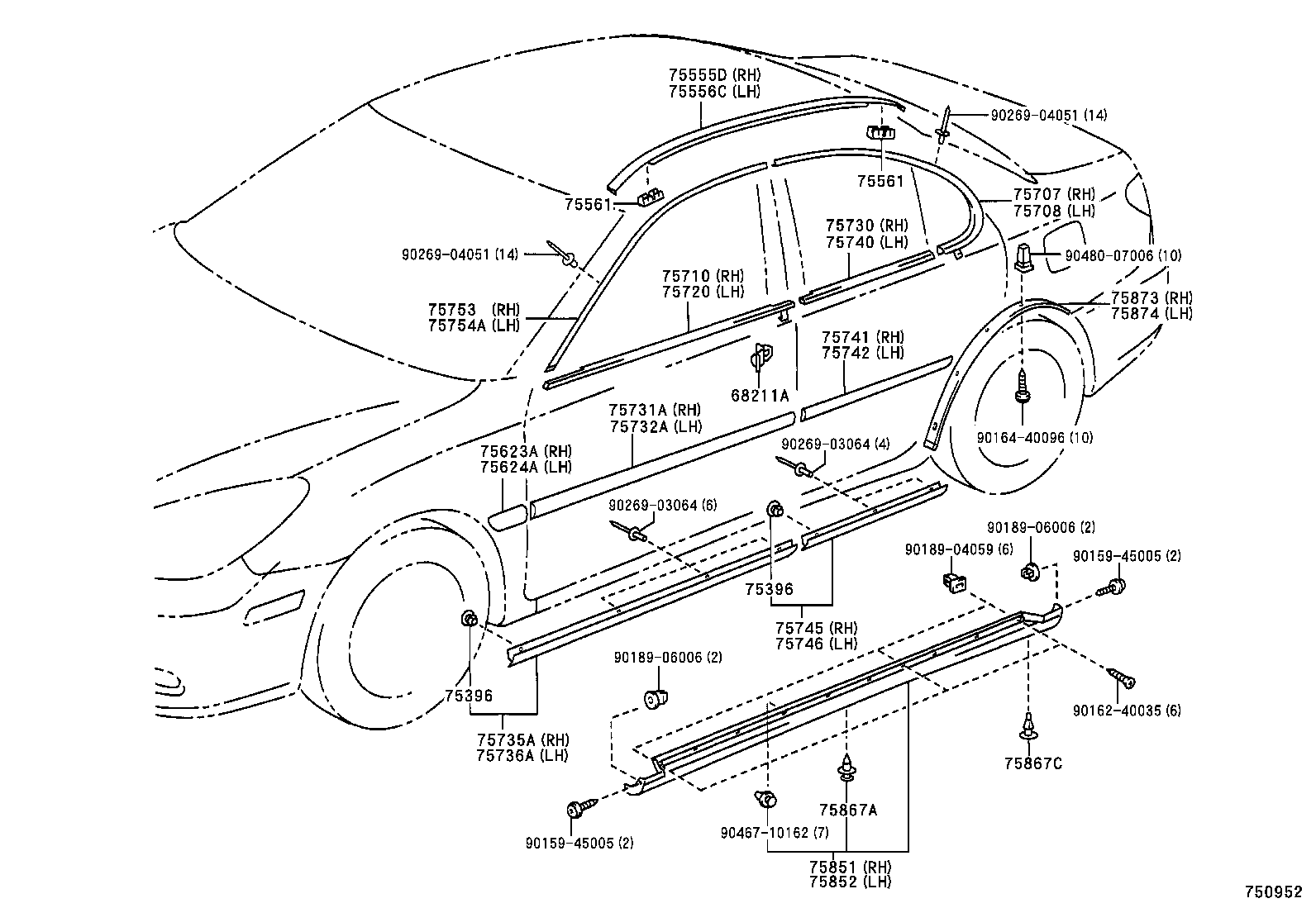  ES300 |  SIDE MOULDING