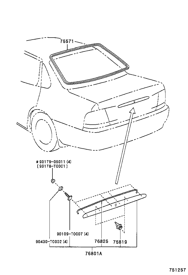  AVALON |  REAR MOULDING