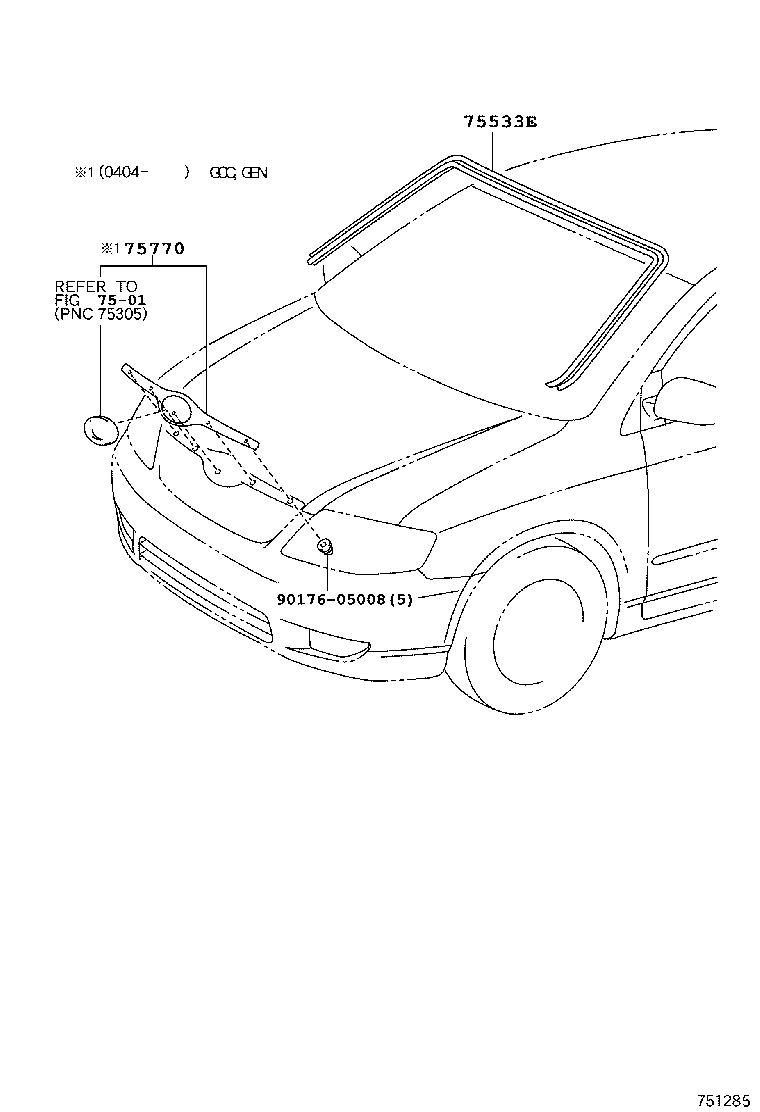  COROLLA SED WG |  FRONT MOULDING
