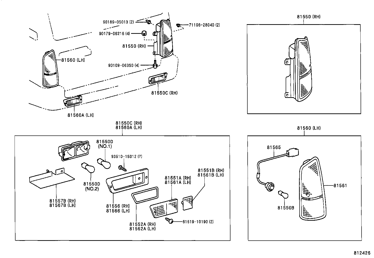  LAND CRUISER 90 |  REAR COMBINATION LAMP