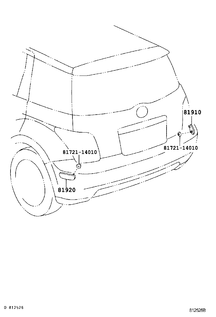  TOYOTA XA |  REFLEX REFLECTOR