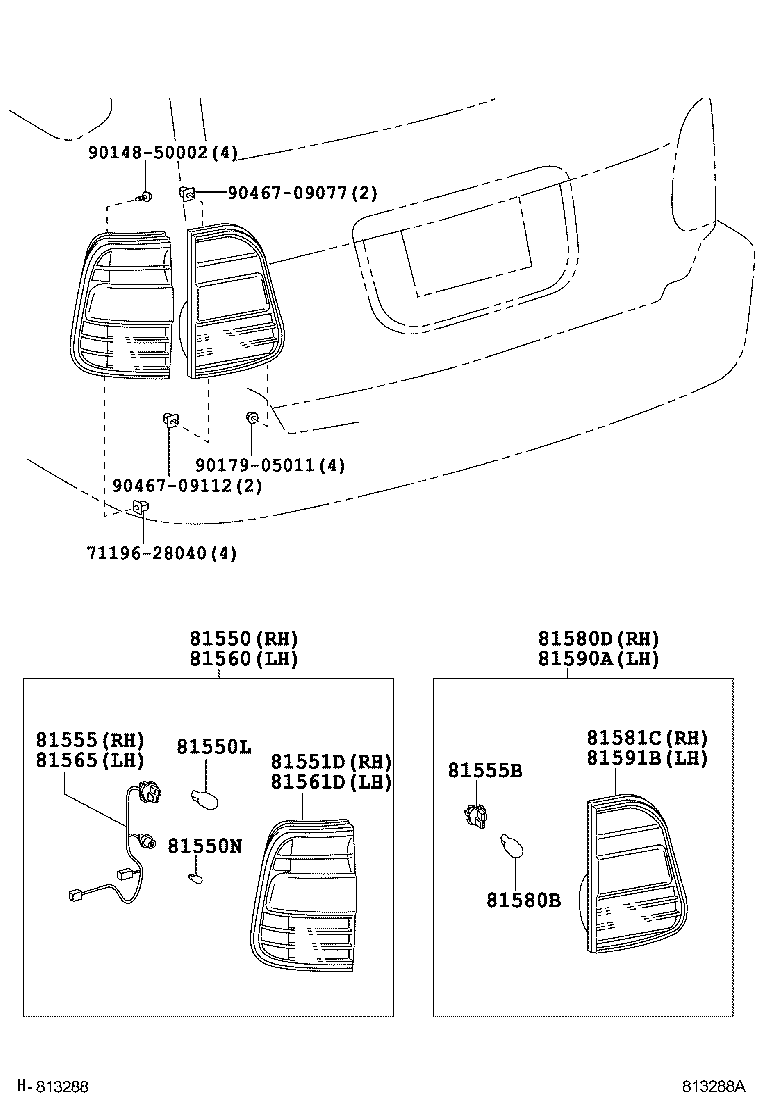  LAND CRUISER 100 105 |  REAR COMBINATION LAMP