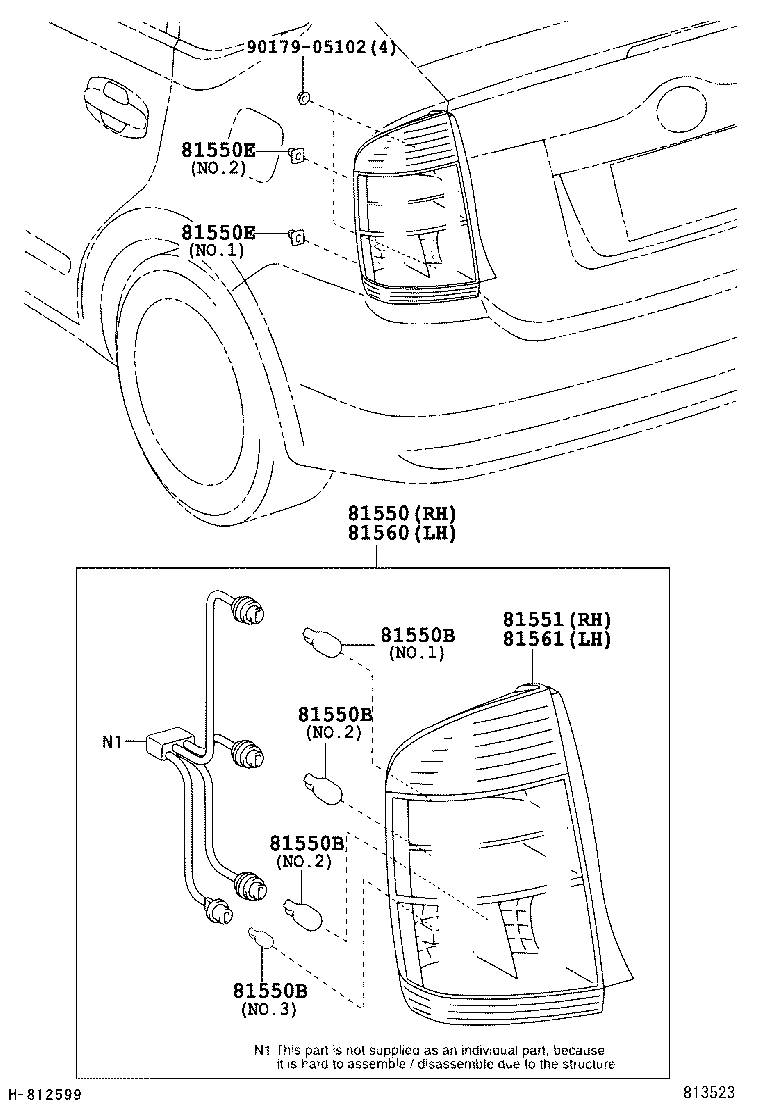  PRIUS CHINA |  REAR COMBINATION LAMP