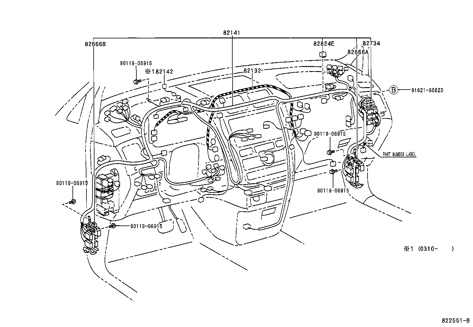  PICNIC AVENSIS VERSO |  WIRING CLAMP