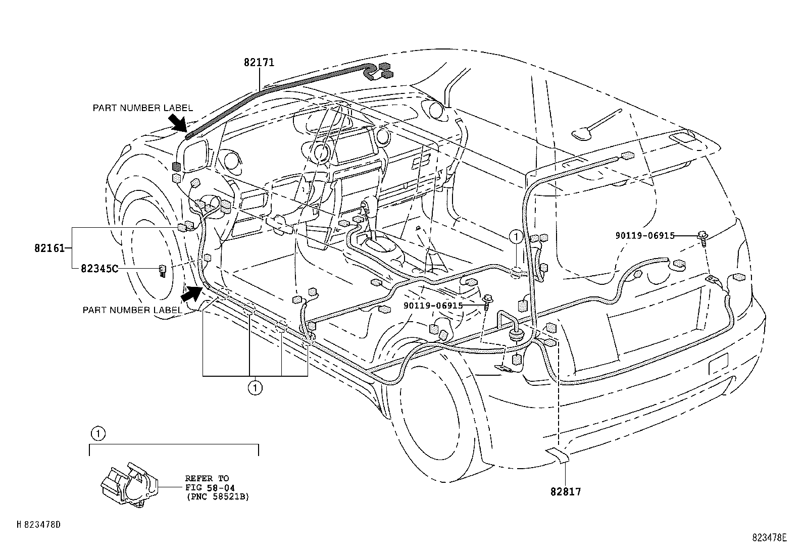  TOYOTA XA |  WIRING CLAMP