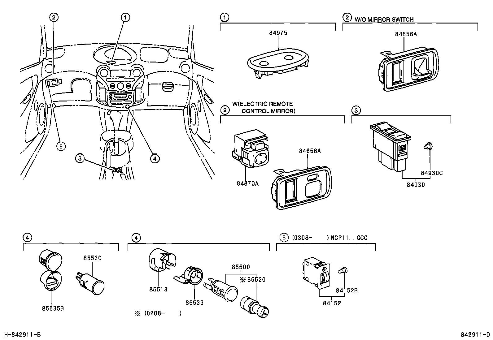  YARIS ECHO 4D |  SWITCH RELAY COMPUTER