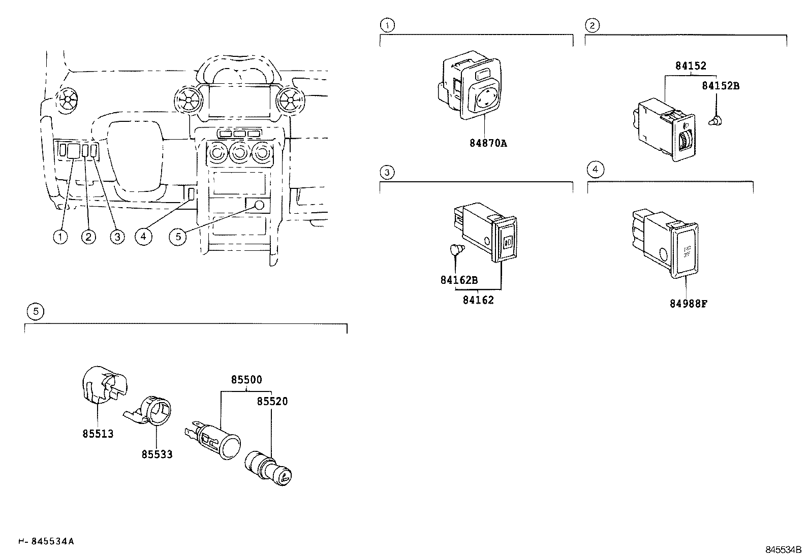  TOYOTA XA |  SWITCH RELAY COMPUTER