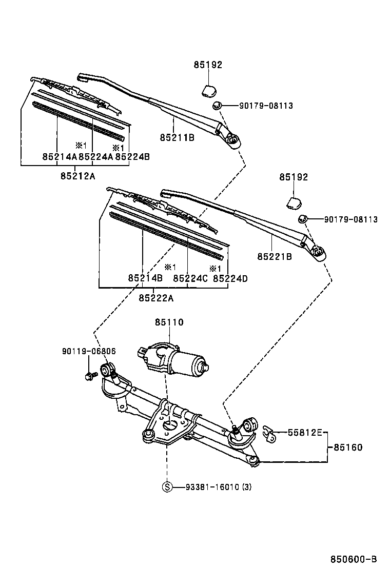  YARIS ECHO 4D |  WINDSHIELD WIPER