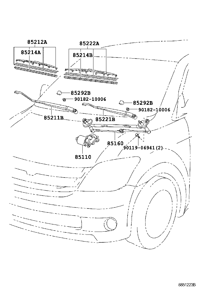  TOYOTA XA |  WINDSHIELD WIPER