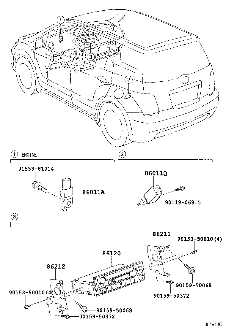  TOYOTA XA |  RADIO RECEIVER AMPLIFIER CONDENSER