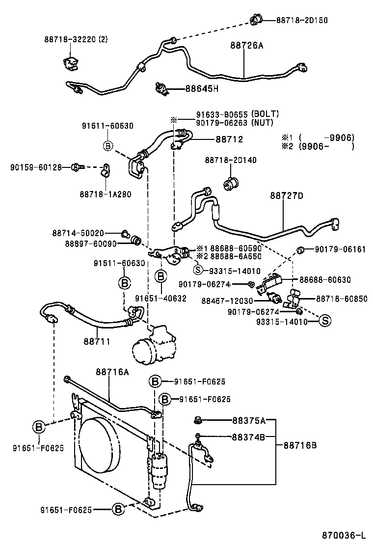  LAND CRUISER 90 |  HEATING AIR CONDITIONING COOLER PIPING