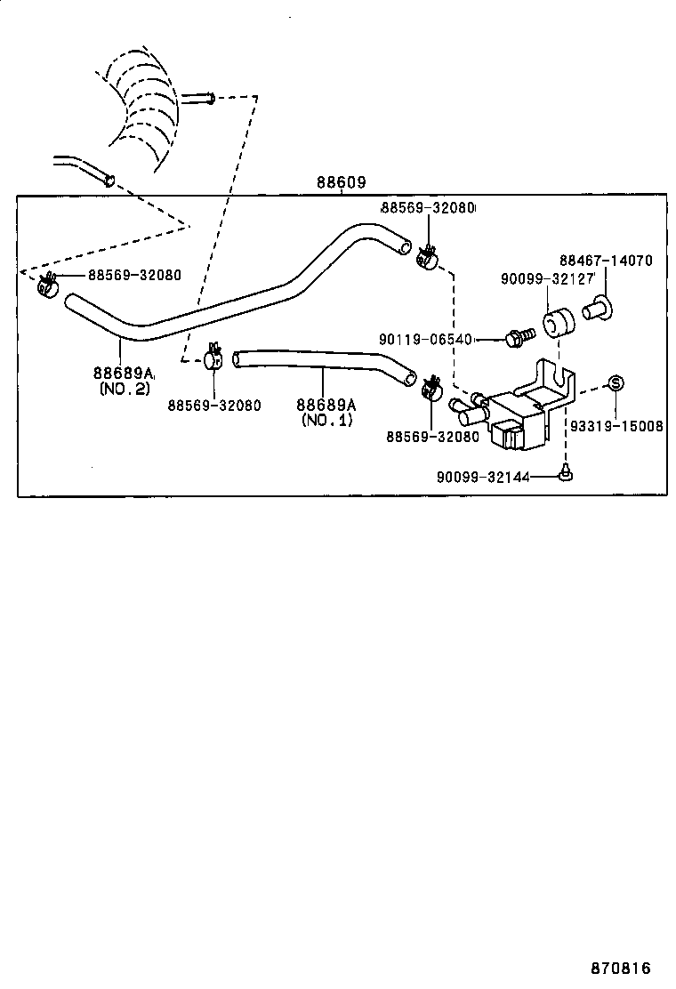  COROLLA |  HEATING AIR CONDITIONING VACUUM PIPING