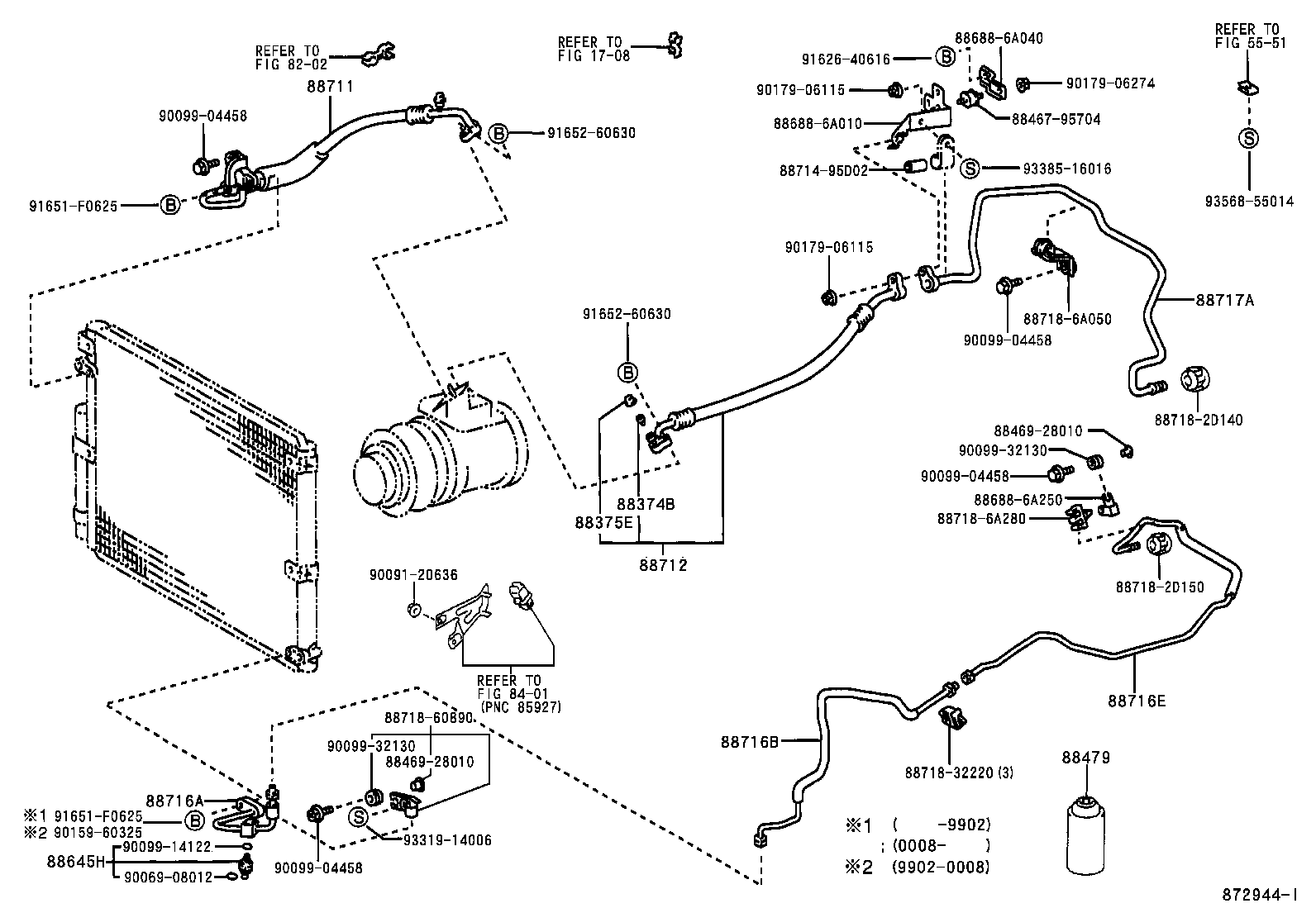  LAND CRUISER 100 105 |  HEATING AIR CONDITIONING COOLER PIPING