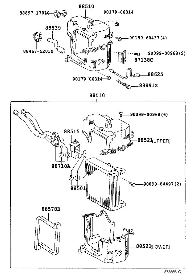  MR2 |  HEATING AIR CONDITIONING COOLER UNIT