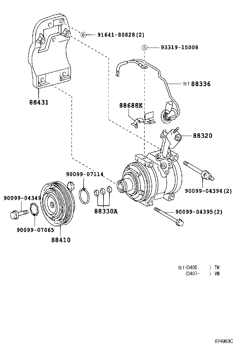  CAMRY |  HEATING AIR CONDITIONING COMPRESSOR