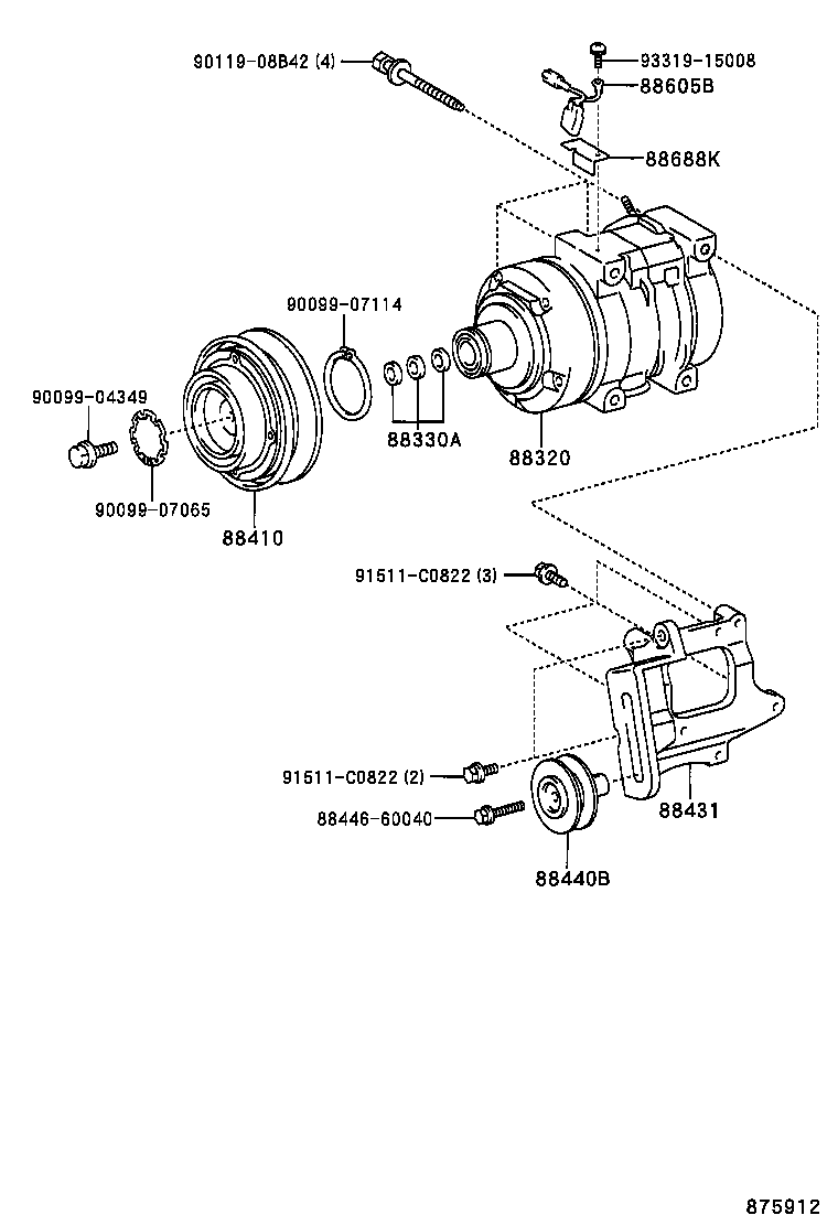  4RUNNER |  HEATING AIR CONDITIONING COMPRESSOR