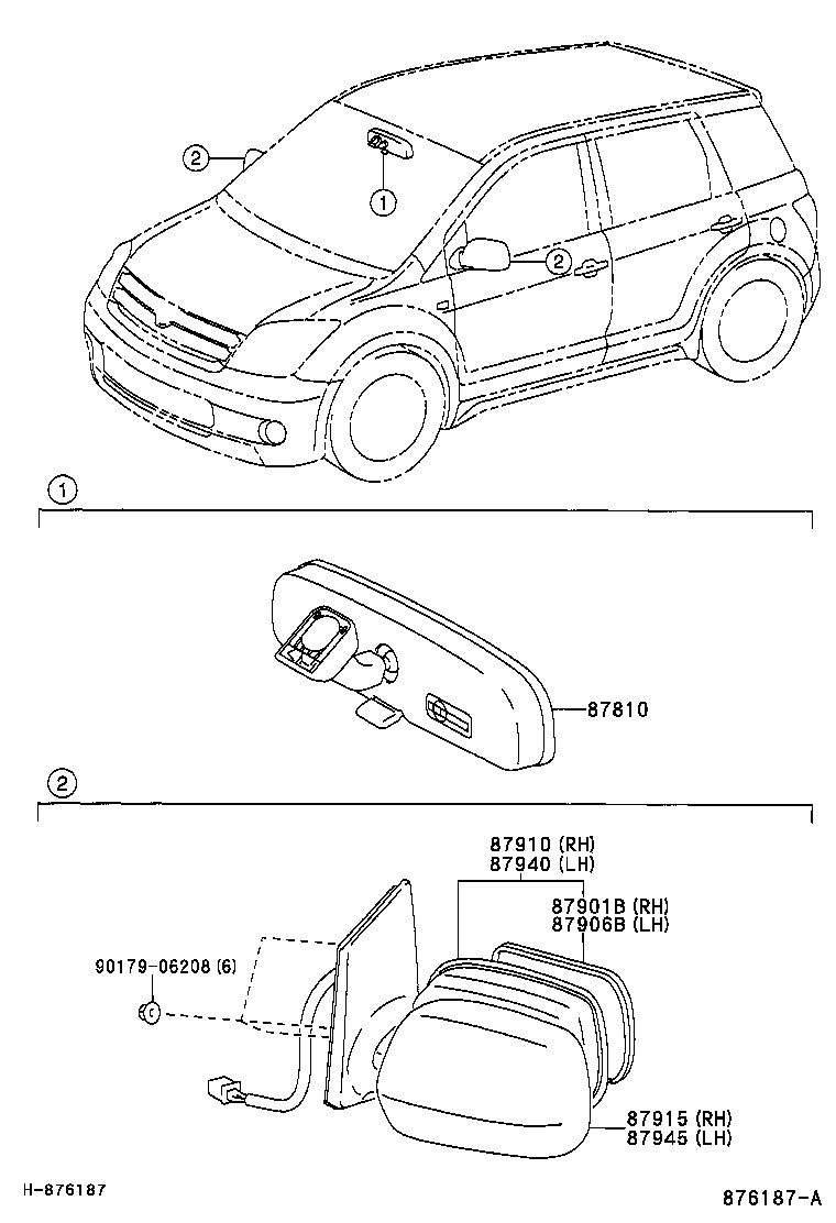  TOYOTA XA |  MIRROR